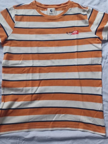 Garcia Shirt in Orange/ Weiß