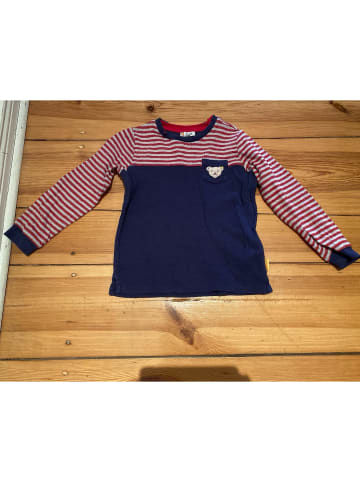 Steiff Longsleeve in Dunkelblau/ Rot/ Grau