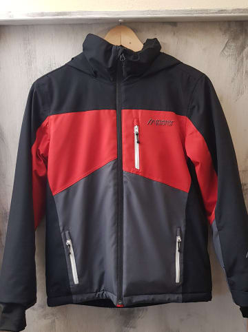 Maier Sports Ski-/ Snowboardjacke "Cheget" in Grau/ Rot/ Schwarz
