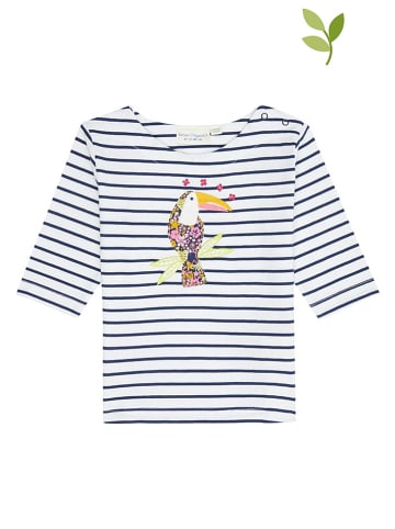 Sense Organics Longsleeve "Louise" in Weiß/ Dunkelblau