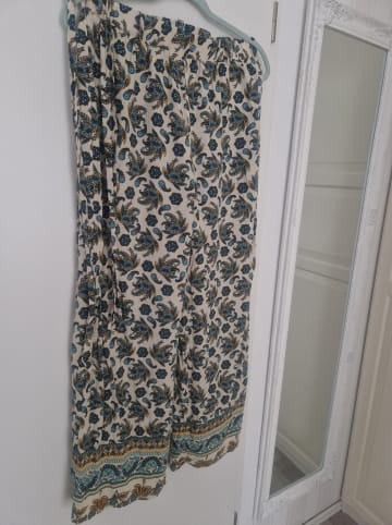 Vila Hose in Creme/ Hellblau