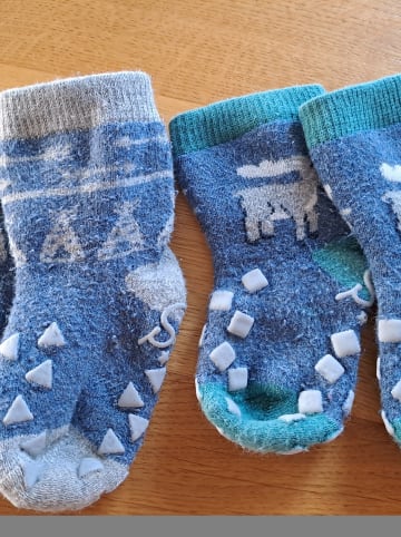 Sterntaler 2er-Set: ABS-Socken "Elch" in Blau