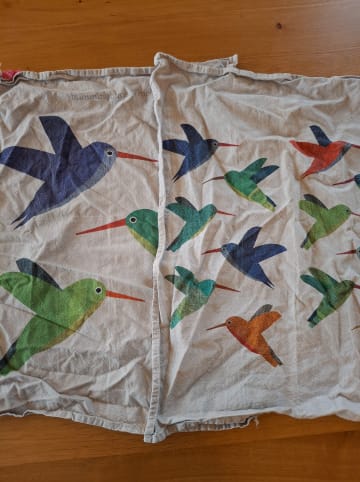 Happy Friday 2er-Set: Geschirrtücher "Colibri" in Weiß/ Bunt