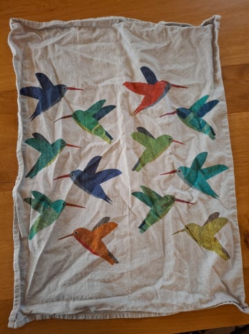 Happy Friday 2er-Set: Geschirrtücher "Colibri" in Weiß/ Bunt