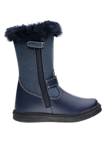 Ciao Leder-Winterstiefel in Dunkelblau