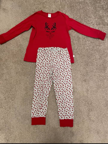 Schiesser Pyjama in Rot/ Bunt
