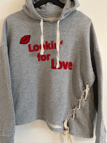Oui Sweatshirt in Hellgrau