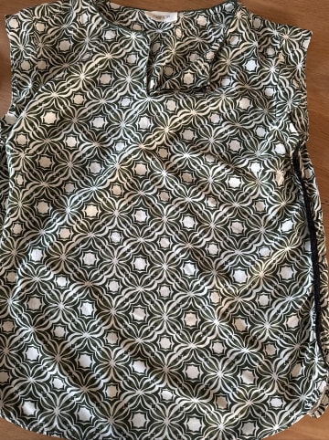 CARTOON Bluse in Weiß/ Khaki