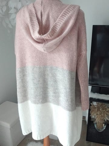 Makadamia Cardigan in Rosa/ Grau/ Creme
