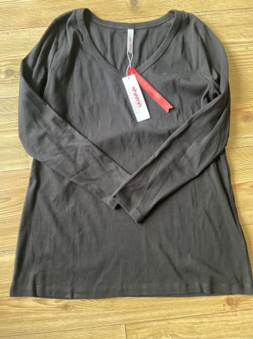 sheego Langarmshirt in schwarz