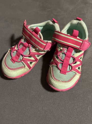 lamino Barfuß-Halbsandalen in Türkis/ Pink