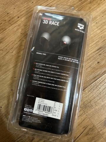 Arena Badekappe "3D Race" in Schwarz
