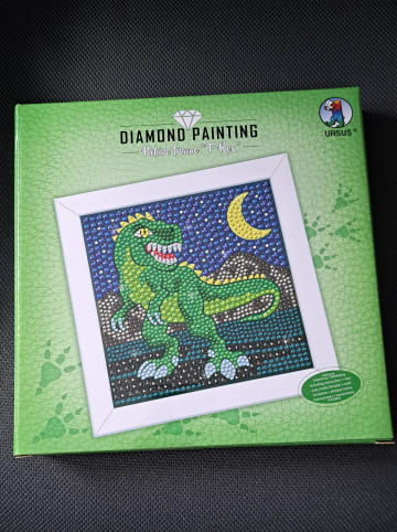 URSUS Kreativset "Diamond Painting Picture Frame - T-Rex" in Bunt