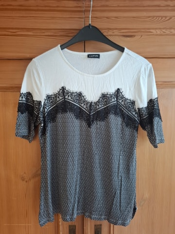 TAIFUN Shirt in Schwarz/ Weiß