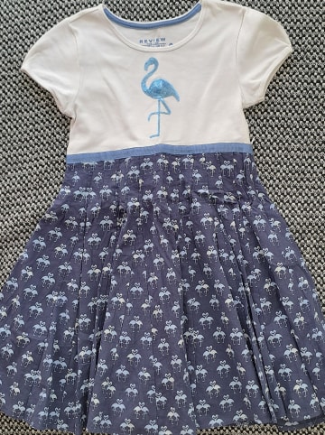 REVIEW Kleid mit Jerseytop, Flamingo