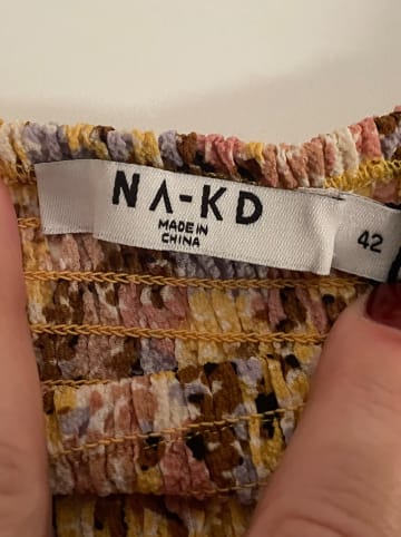 NA-KD Bluse in Gelb/ Braun