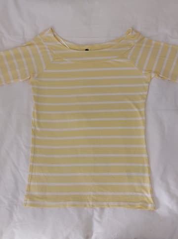 More & More Shirt in Gelb/ Weiß