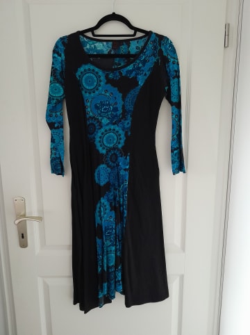 Aller Simplement Kleid in Schwarz/ Türkis