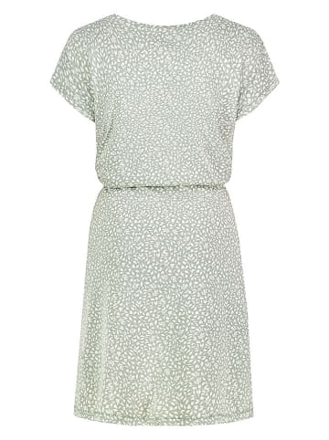 Sublevel Kleid in Grün/ Weiß