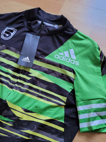 adidas Fahrradtrikot "Adistar 5thldn" in Grün/ Schwarz