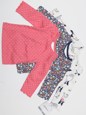 carter's 3er-Set: Longsleeves in Pink/ Dunkelblau