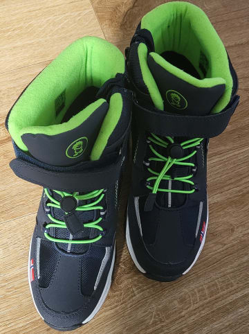 Trollkids Winterboots "Lofoten XT" in Dunkelblau/ Hellgrün