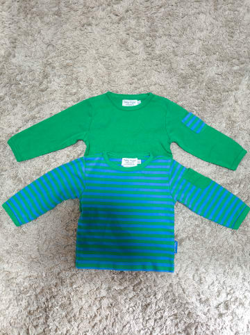 Toby Tiger 2er-Set: Longsleeves in Grün/ Blau
