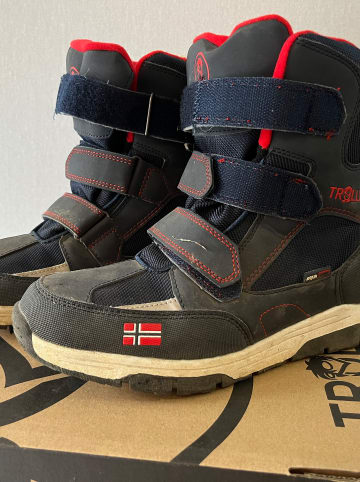 Trollkids Winterboots "Lofoten" in Dunkelblau/ Rot