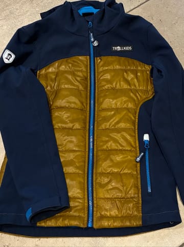 Trollkids Softshelljacke "Lysefjord" in Braun/ Dunkelblau