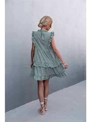 Tina Kleid in Grün/ Weiß