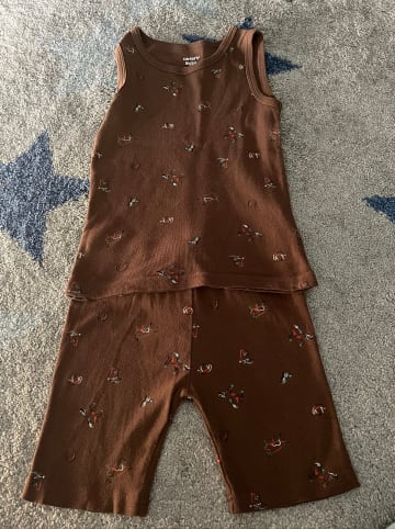 carter's 2er-Set: Pyjamas in Rot/ Braun