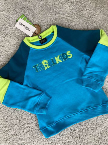 Trollkids Sweatshirt "Trollfjord" in Blau