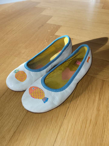 Camper Leder-Ballerinas in Creme