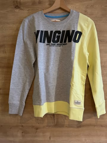 Vingino Sweatshirt "Noef" in Grau/ Limette