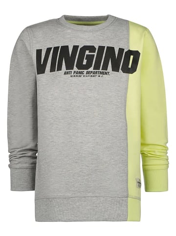 Vingino Sweatshirt "Noef" in Grau/ Limette