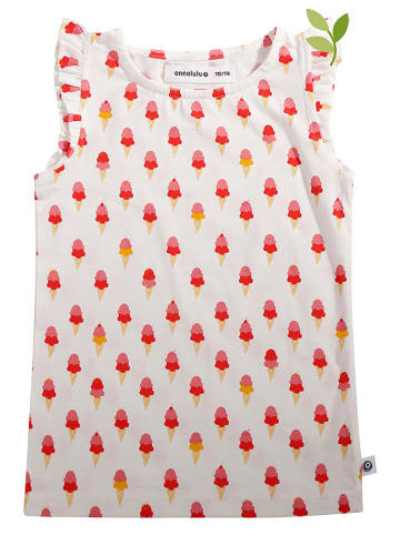 ONNOLULU Top "Lana Icecream" in Weiß/ Rosa/ Rot