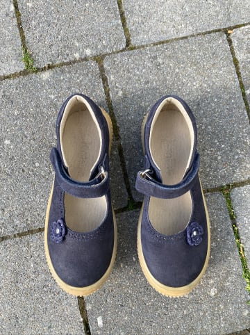 Richter Shoes Leder-Ballerinas, dunkelblau