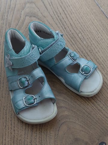 Unbekannt Leder-Sandalen in Türkis