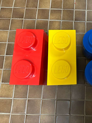 LEGO 3tlg. Set: Aufbewahrungsboxen "Brick" in Bunt