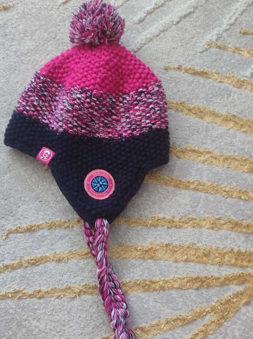 Trollkids Mütze "Borgund" in Pink/ Dunkelblau