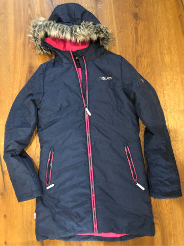 Trollkids Ski-/ Snowboardjacke "Lifjell" in Dunkelblau/ Pink