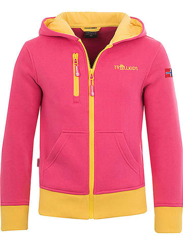 Trollkids Sweatjacke "Oslo" in Pink/ Gelb