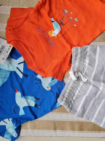 carter's 3tlg. Outfit in Blau/ Orange