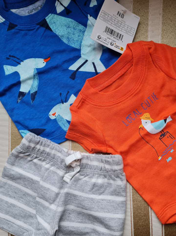 carter's 3tlg. Outfit in Blau/ Orange