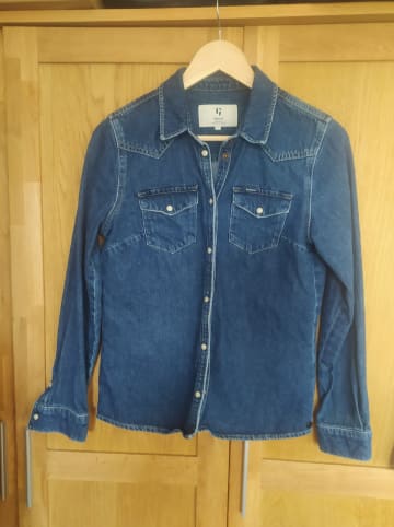 Garcia Jeansbluse in Dunkelblau