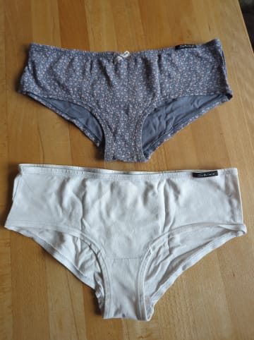 Skiny 2er-Set: Pantys in Grau/ Weiß