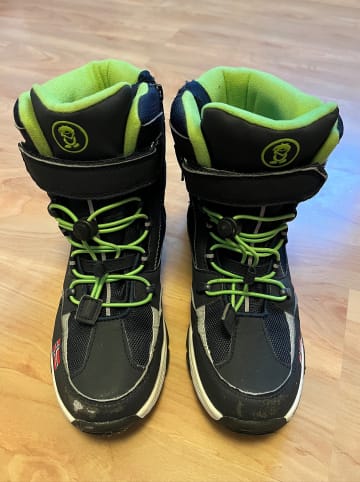 Trollkids Winterboots "Lofoten XT" in Dunkelblau/ Hellgrün