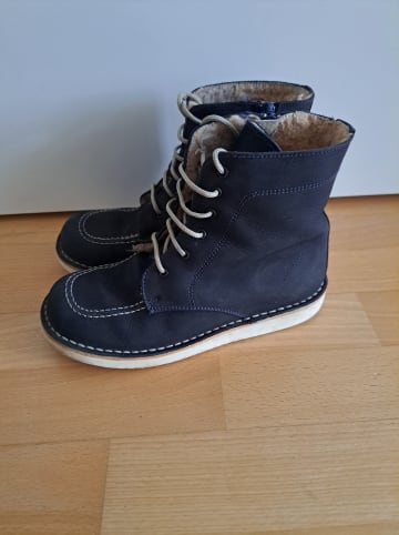kmins Leder-Winterboots in Dunkelblau