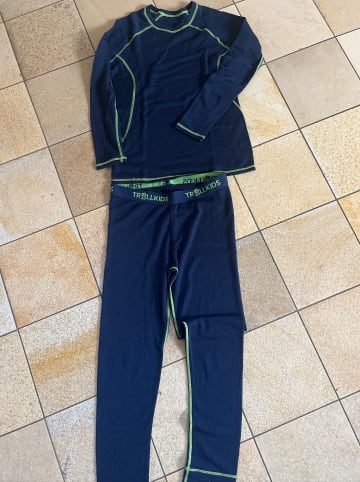Trollkids 2tlg. Funktionswäsche-Set "Kids Merino Baselayer" in Dunkelblau