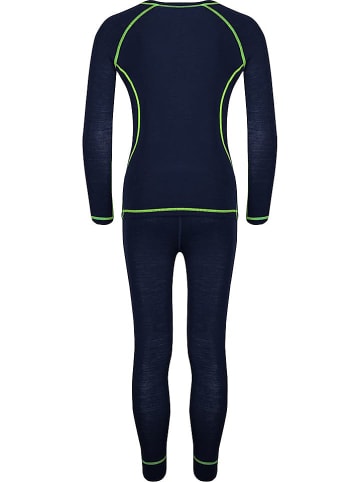 Trollkids 2tlg. Funktionswäsche-Set "Kids Merino Baselayer" in Dunkelblau
